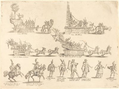 Vlotten en Deelnemers door Jacques Callot
