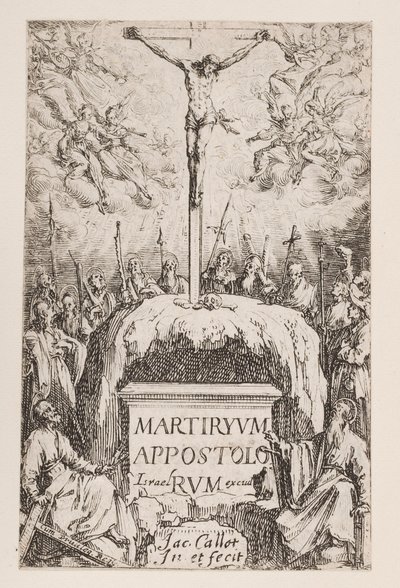 Frontispice; Nr. 1 uit het Martelaarschap van de Apostelen door Jacques Callot