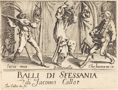 Frontispice voor "Balli di Sfessania" door Jacques Callot
