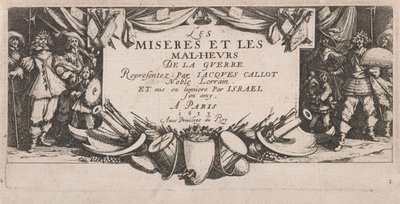 Frontispice voor Les Grandes misères de la guerre door Jacques Callot