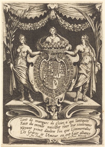 Frontispice voor Het gevecht bij de barrière door Jacques Callot