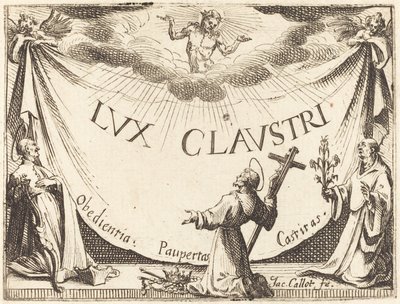 Frontispice voor "Het Licht van het Klooster" door Jacques Callot