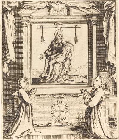 Frontispice voor De Orde van de Witte Boetelingen in Nancy door Jacques Callot