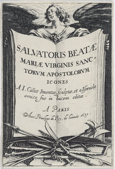 Frontispice uit Les Grands Apôtres, 1631 door Jacques Callot