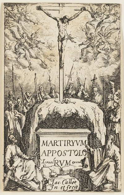 Frontispice, uit De martelarijen van de apostelen door Jacques Callot