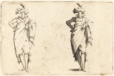Heer Vooraanzicht met Hand op Heup door Jacques Callot