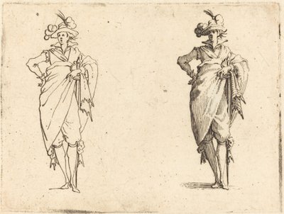 Heer Gezien van Voor met Hand op Heup door Jacques Callot
