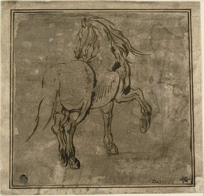 Paard, Driekwart van Achteren Gezien door Jacques Callot