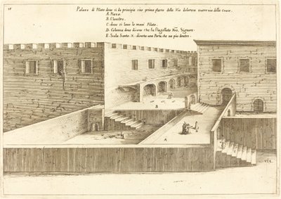 Huis van Pilatus door Jacques Callot
