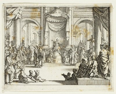 Jezus Onder de Doktoren, uit Het Nieuwe Testament door Jacques Callot