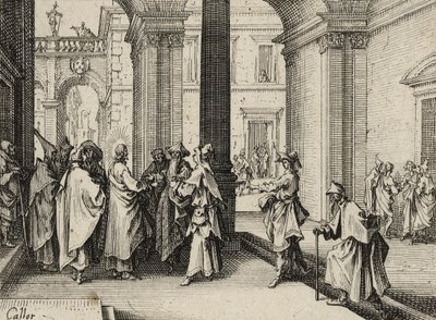 Jezus en de wetgeleerden door Jacques Callot