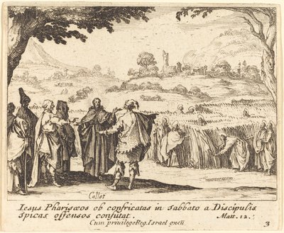 Jezus met de Farizeeën, 1635 door Jacques Callot