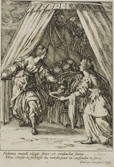 Judith met het hoofd van Holofernes door Jacques Callot