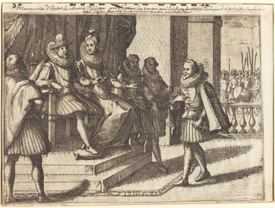 Koning en Koningin in Overleg over de Turken [recto] door Jacques Callot