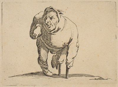 LEstropié a la Béquille et a La Jambe de Bois, 1616-22 door Jacques Callot
