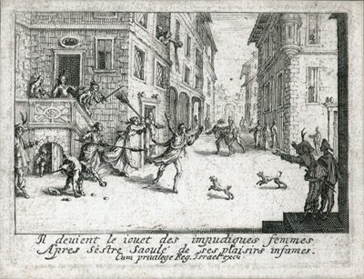 Het leven van de verloren zoon ... (gravure) door Jacques Callot