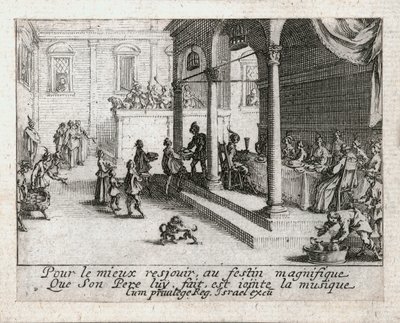 Het leven van de verloren zoon ... (gravure) door Jacques Callot