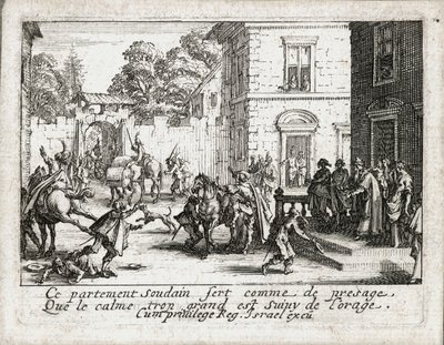 Het leven van de verloren zoon ... (gravure) door Jacques Callot