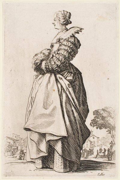 Dame met een Muff, uit de serie 