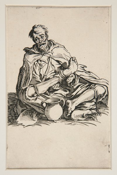 Le Malingreux - Nr. 13 van Les Gueux door Jacques Callot