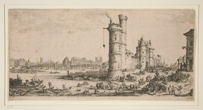 Le Pont Neuf, Parijs door Jacques Callot