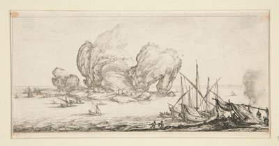 De Grote Rots, uit Landschappen voor Giovanni de Medici door Jacques Callot
