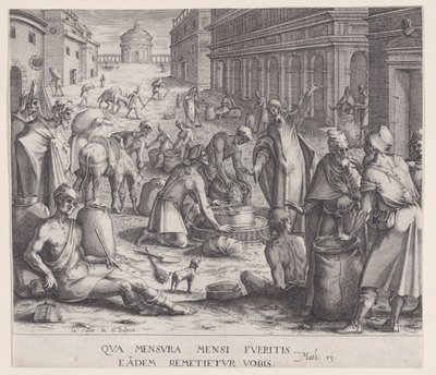 De graanmeters door Jacques Callot