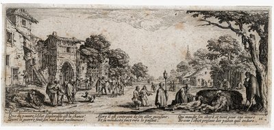De ellende en tegenspoed van de oorlog ... (gravure) door Jacques Callot