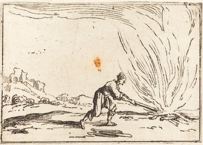 Man Bij Een Brand door Jacques Callot