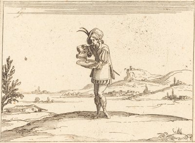 Man die een parel wast door Jacques Callot