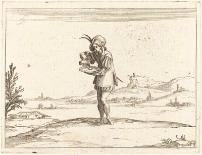 Man die een parel wast door Jacques Callot
