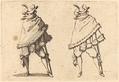 Man Gewikkeld in Zijn Mantel door Jacques Callot