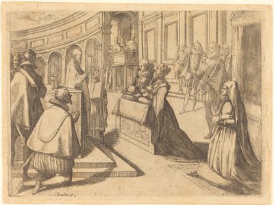 Huwelijk van Margaretha van Oostenrijk en Filips III door Jacques Callot