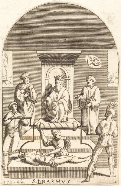 Martelaarschap van Sint Erasmus door Jacques Callot