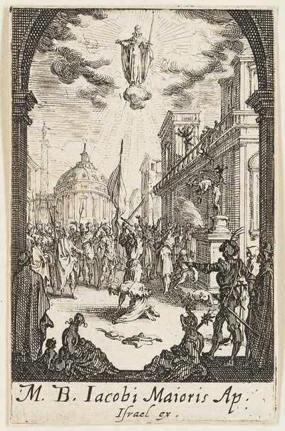 Martelaarschap van Sint-Jan de Meerdere, plaat vier uit De Martelaars van de Apostelen door Jacques Callot
