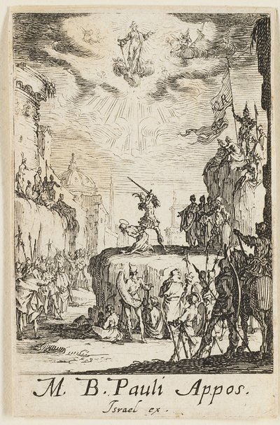Martelaarschap van Sint Paulus, plaat twee uit De Martelaars van de Apostelen door Jacques Callot