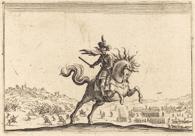 Militaire Commandant te Paard door Jacques Callot
