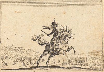 Militaire Commandant te Paard door Jacques Callot