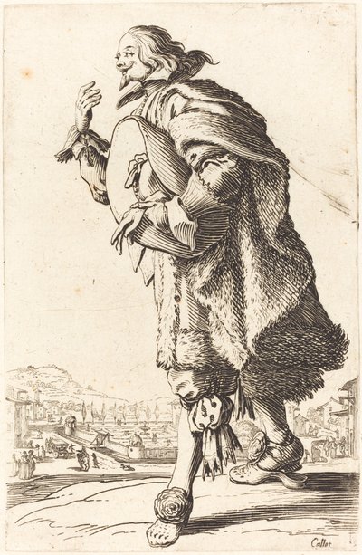 Edelman met Vilt Hoed, Buigend, ca. 1620-1623 door Jacques Callot