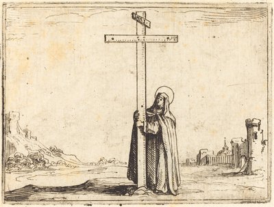 Non die het heilige kruis omarmt door Jacques Callot