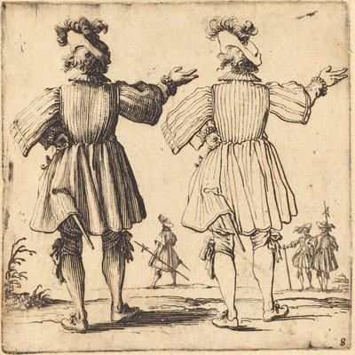 Officier met Pluim, Van Achteren Gezien door Jacques Callot