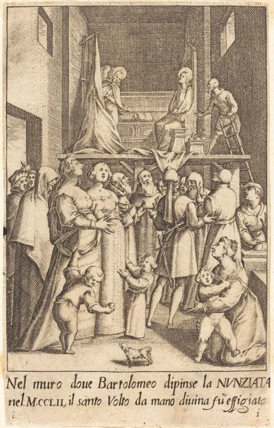 Schilderij van de Annunciatie door Jacques Callot