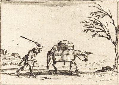Boer Die Zijn Ezel Slaat door Jacques Callot