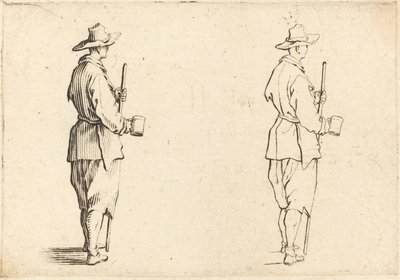 Boer met een beker door Jacques Callot