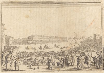 Piazza Presso alla Porta al Prato door Jacques Callot