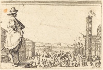Piazza del Duomo, Florence door Jacques Callot