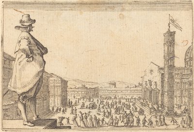Piazza del Duomo, Florence door Jacques Callot