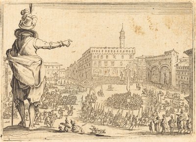 Piazza della Signoria, Florence door Jacques Callot