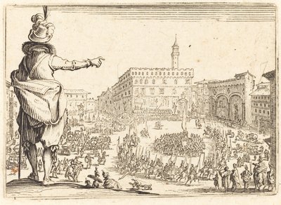 Piazza della Signoria, Florence door Jacques Callot