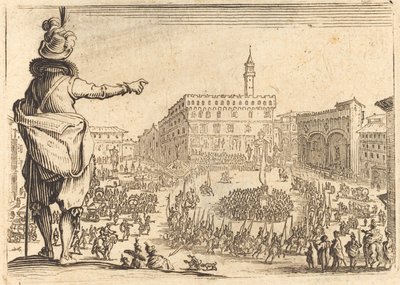 Piazza della Signoria, Florence door Jacques Callot